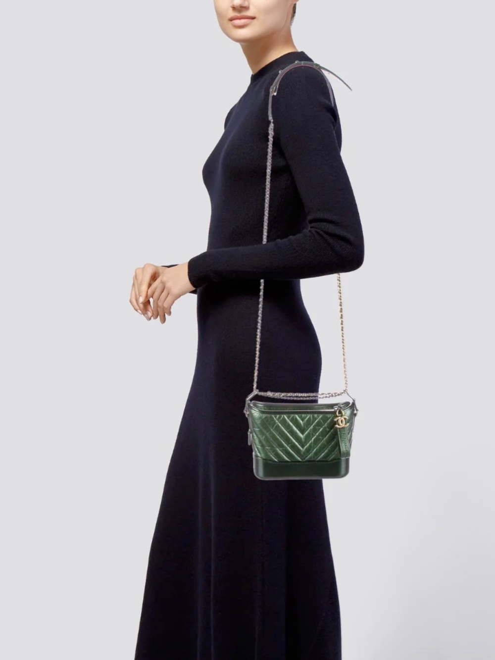 Chanel Small Chevron Gabrielle Hobo Bag